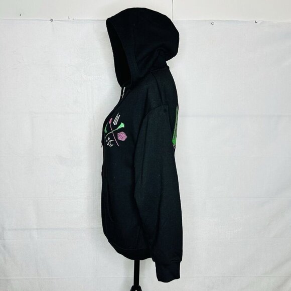 Wicked Movie Hoodie Sweatshirt Womens Sz S Full Zip Embroidery Black NWOT - Picture 6 of 9